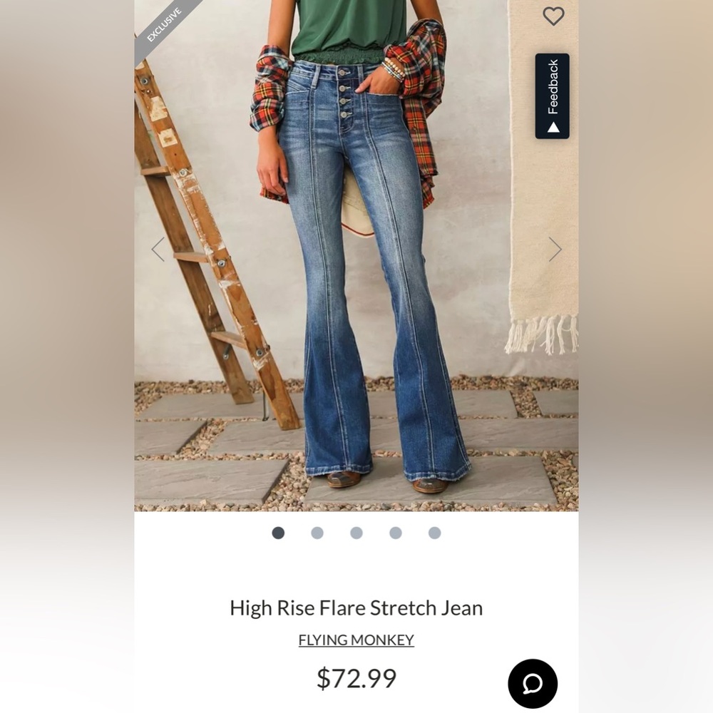 NWT Flying Monkey High Waste Flare Jeans 27